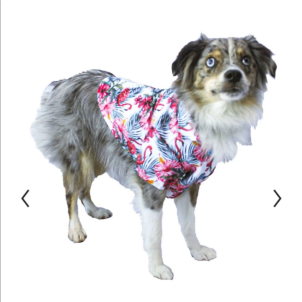 BRAND NEW DOG FLORAL HAWAIIAN SHIRT - Picture 5 of 9